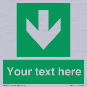 Safe condition Custom arrow down sign